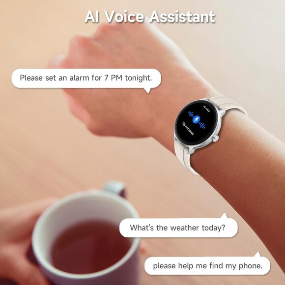 ⚡White Black Smart Watch for Men Women Sleep Monitor Compatible with Android - Picture 2 of 9